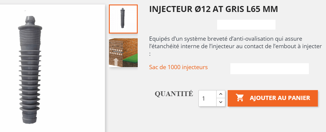 injecteur maçonnerie à tête